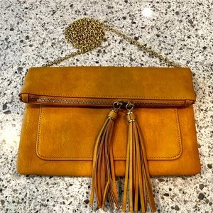 ND Foldover  Clutch with removable Shoulder Chain